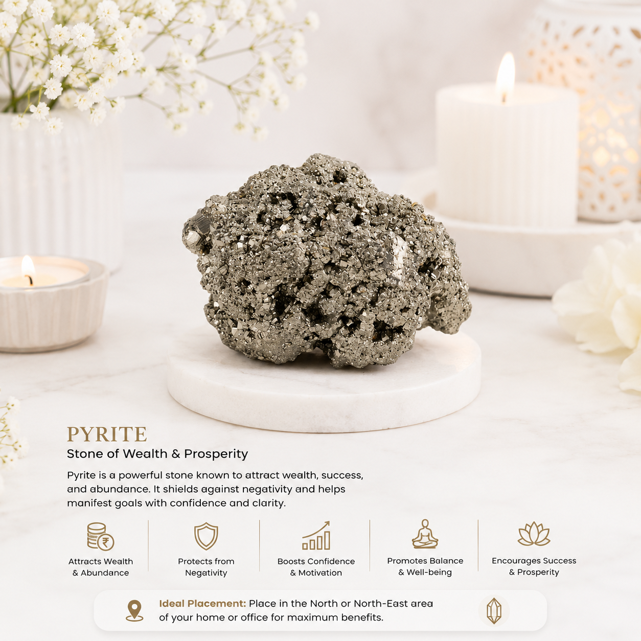 Pyrite Anklet With Pyrite Cluster