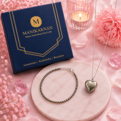 Pyrite Heart Pendant + Anklet Bundle
