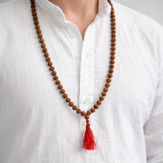 Brown Rudraksha Mala - 108+1 Beads