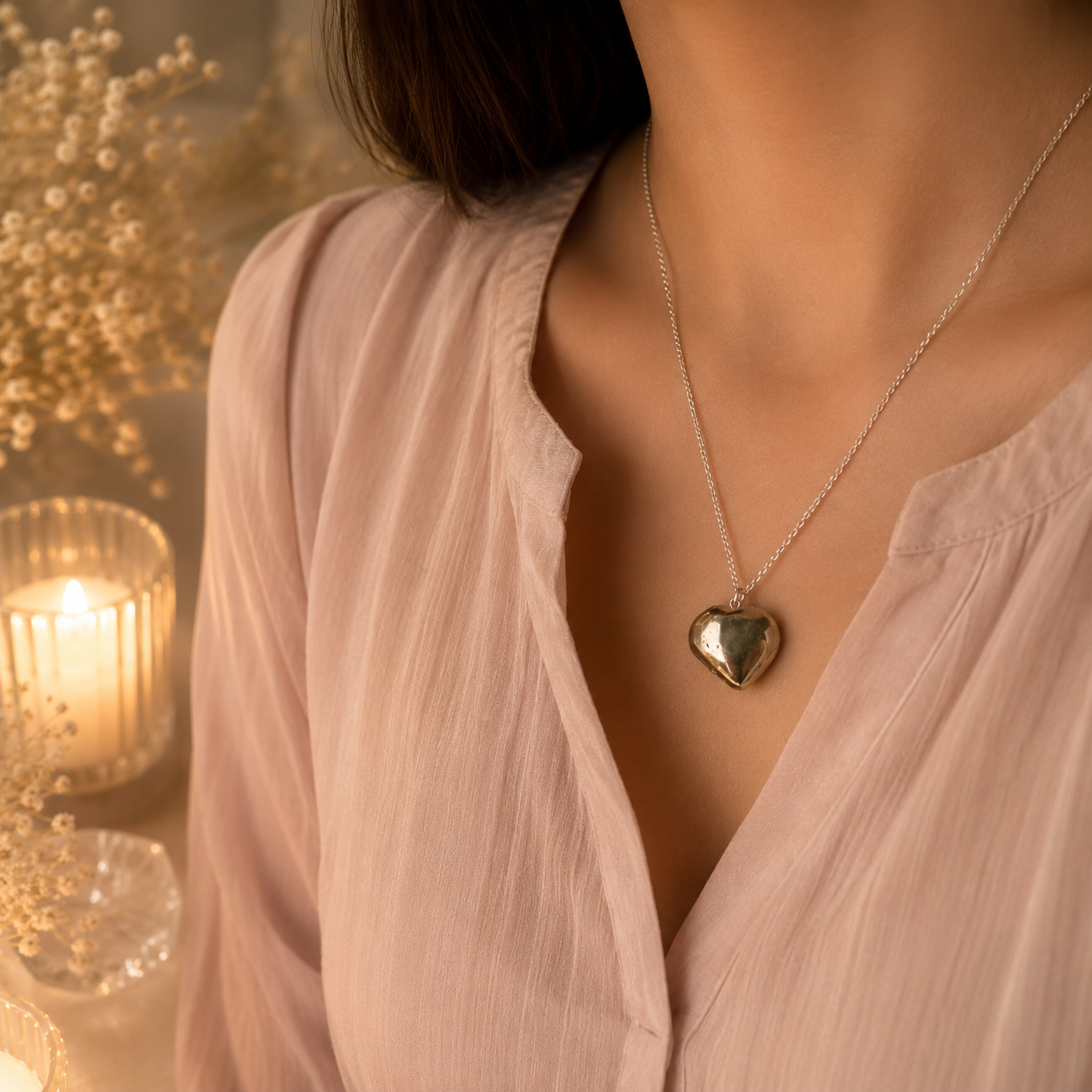 Pyrite Heart Pendant