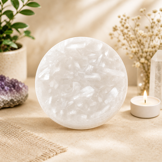 Raw Moroccan Selenite Plate