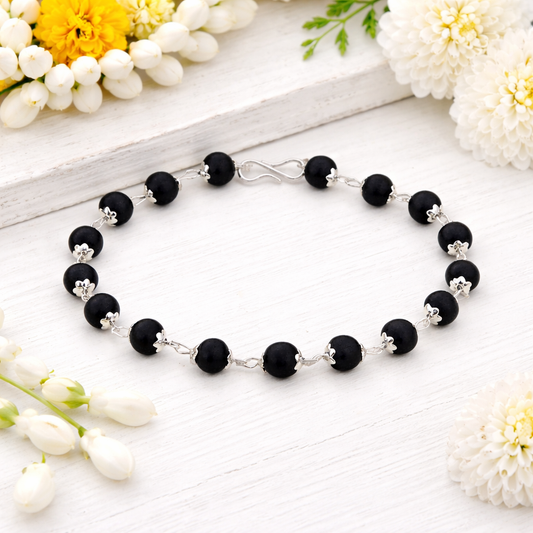 Silver plated Karungali Bracelet - Women