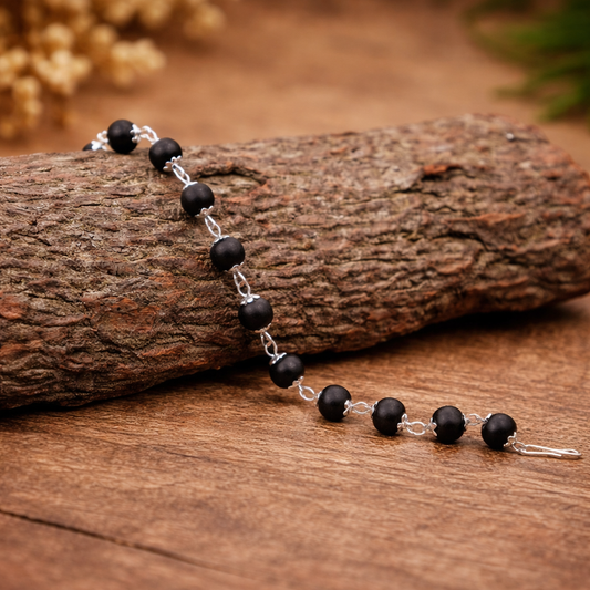 Silver plated Karungali Bracelet - Women