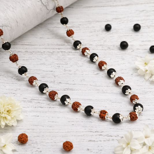 Karungali With Rudraksh Mala