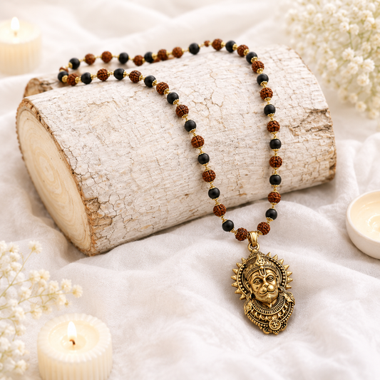 Hanuman Ji Karungali & Rudraksha Mala