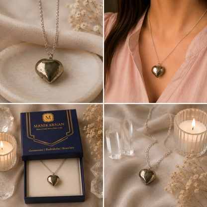 Pyrite Heart Pendant + Anklet Bundle