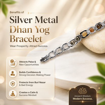Metal Dhan Yog Bracelet - Silver