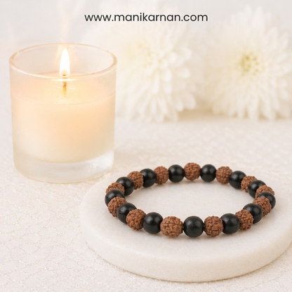 Rudraksha Karungali Bracelet 8mm