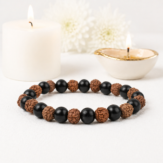 Rudraksha Karungali Bracelet 8mm